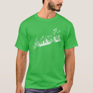 Musiknoten Musikalischer Instrumentenpianist Klavi T-Shirt