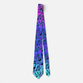 Musiknoten-musikalisches Muster-Aqua-blaues Grün Krawatte (Vorderseite)