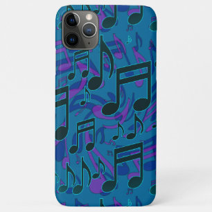 Musiknoten Musikalisches Muster Blau Grün Lila Case-Mate iPhone Hülle