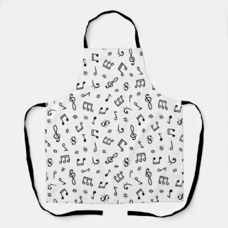 Musiknoten Musiker Geschenke Musiklehrer Schürze