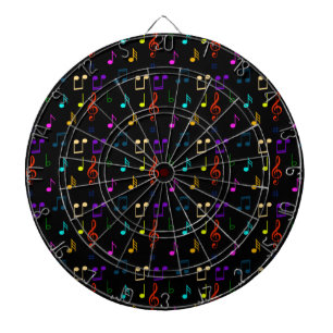 Musiknoten Musiker Geschenke Musiknoten Kunstliebh Dartscheibe