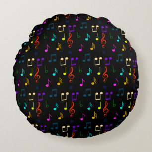 Musiknoten Musiker Geschenke Musiknoten Kunstliebh Rundes Kissen