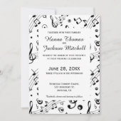 Musiknoten Musikhochzeit Einladung (Vorderseite)