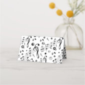 Musiknoten Musikhochzeit Platzkarte (Rückseite)