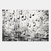 Musiknoten Muster Geschenkpapier Set (Vorderseite 3)