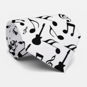 Musiknoten-Muster Krawatte (Gerollt)