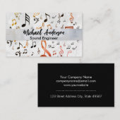 Musiknoten Muster Visitenkarte (Vorne/Hinten)