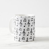 Musiknoten Nahtloses Muster Kaffeetasse (Vorderseite Links)