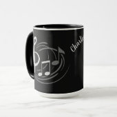 Musiknoten-Name-Tassen Tasse (Vorderseite Links)