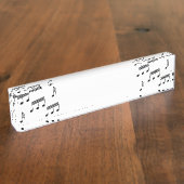 Musiknoten-Namensschild Namensplakette (Seite)