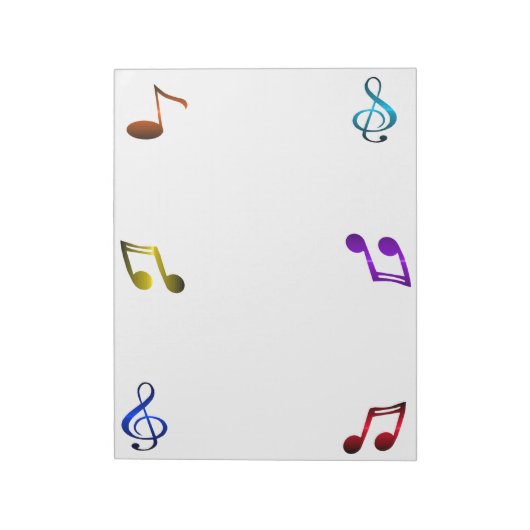 Musiknoten Notepad Notizblock (Rotiert)