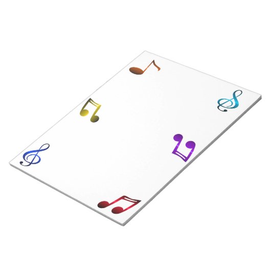 Musiknoten Notepad Notizblock (angewinkelt)