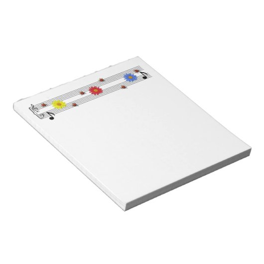 Musiknoten Notepad Notizblock (angewinkelt)