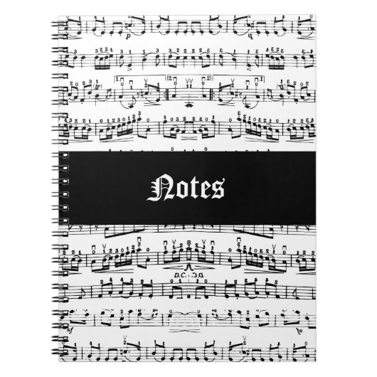 Musiknoten Notizblock (Vorderseite)