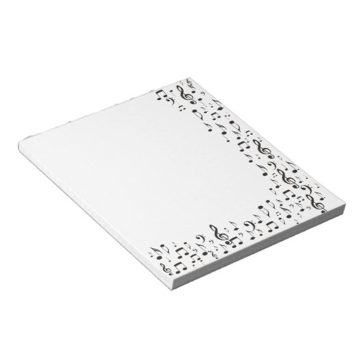 Musiknoten Notizblock (angewinkelt)