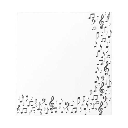 Musiknoten Notizblock (Vorderseite)