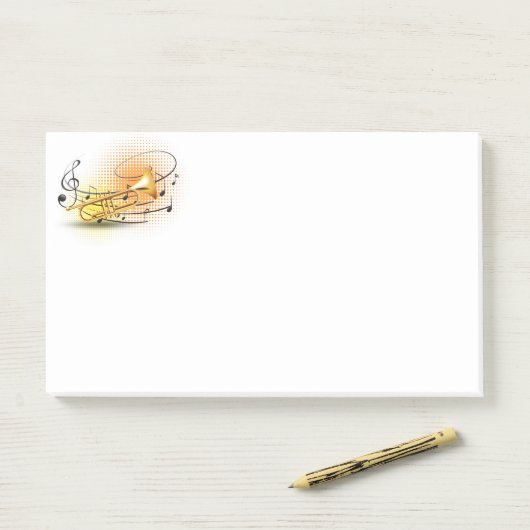 Musiknoten Notizen abschicken (Auf Schreibtisch)