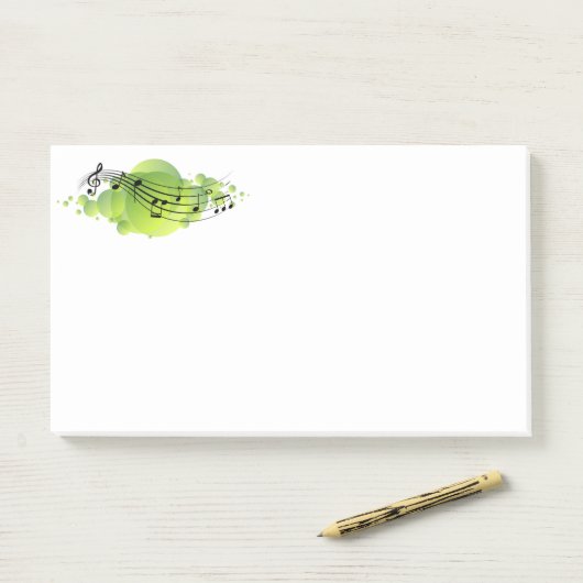 Musiknoten Notizen abschicken (Auf Schreibtisch)