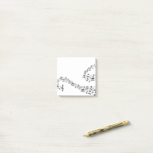 Musiknoten Notizen abschicken (Auf Schreibtisch)