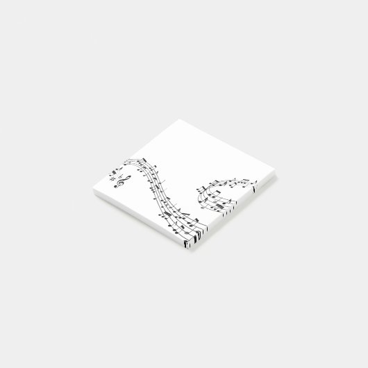 Musiknoten Notizen abschicken (angewinkelt)