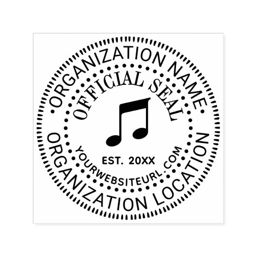 Musiknoten Offiziell Siegel Name Loc URL Estdatum Permastempel (Design)