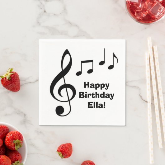 "Musiknoten" Paper Napkins Serviette (Beispiel)