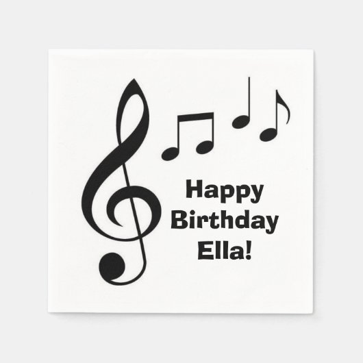 "Musiknoten" Paper Napkins Serviette (Vorderseite)