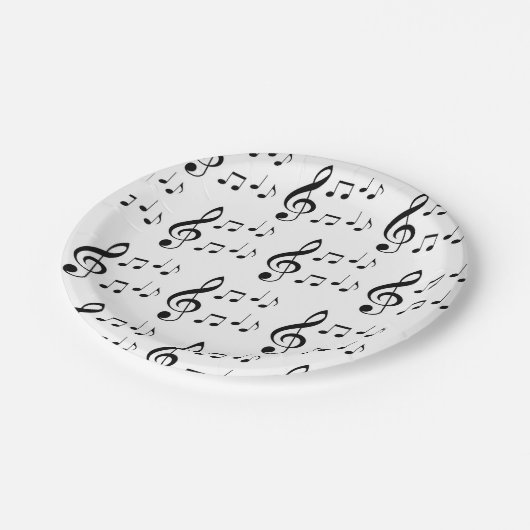 "Musiknoten-" PapierTeller (Schrägansicht)