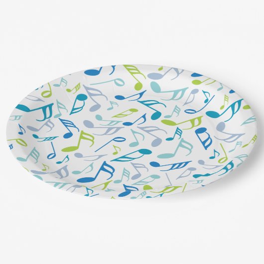 Musiknoten Pappteller (Schrägansicht)