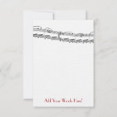 Musiknoten-Party Einladungen (Rückseite)