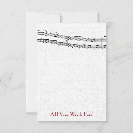 Musiknoten-Party Einladungen (Rückseite)