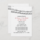 Musiknoten-Party Einladungen (Vorne/Hinten)