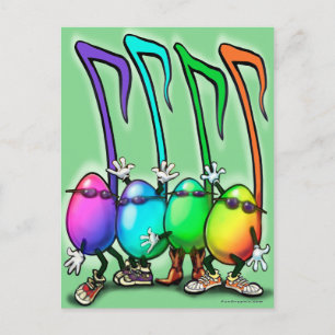 Musiknoten Party Einladungspostkarte