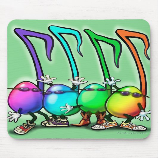 Musiknoten Party Mousepad (Vorne)