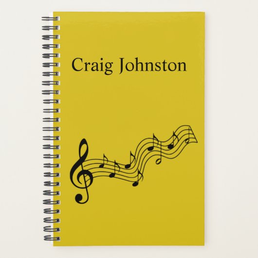 "Musiknoten" Personalisiert Planer (Vorderseite)