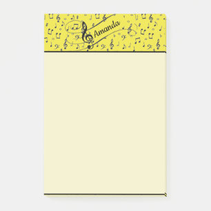Musiknoten personalisiert post-it klebezettel