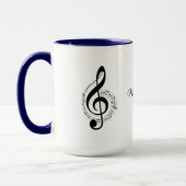 Musiknoten Personalisierte Mug Tasse (Links)