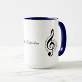 Musiknoten Personalisierte Mug Tasse (VorderseiteRechts)