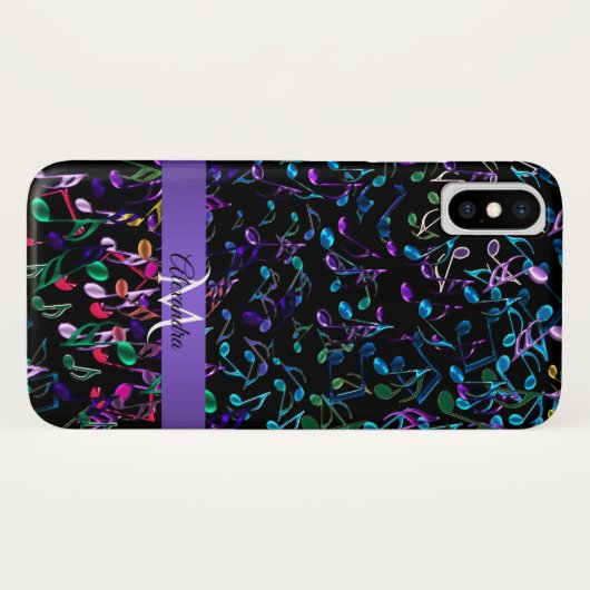 Musiknoten personalisierter iPhone X Fall Case-Mate iPhone Hülle (Rückseite (Horizontal))