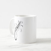 MUSIKNOTEN PIANO KEYBOARD TATTOO GRAFIKEN KAFFEETASSE (Vorderseite Links)
