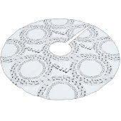 Musiknoten Polyester Weihnachtsbaumdecke (Schrägansicht)