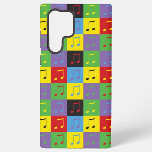 Musiknoten Pop Art Pattern farbenfroh Samsung Galaxy Hülle (Rückseite)