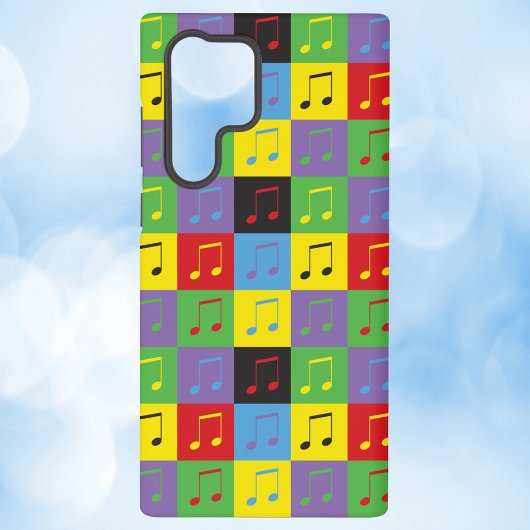 Musiknoten Pop Art Pattern farbenfroh Samsung Galaxy Hülle