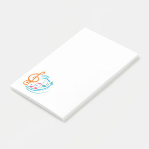 Musiknoten Post-it Klebezettel