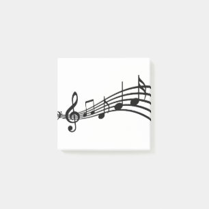 Musiknoten Post-it Klebezettel