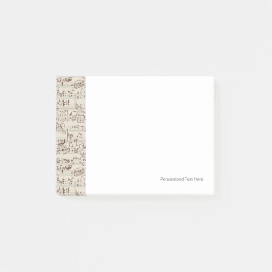 Musiknoten Post-it Klebezettel (Vorderseite)