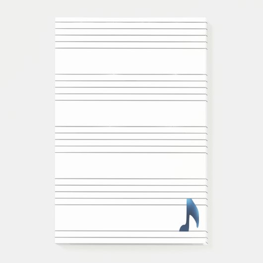 Musiknoten Post-it Klebezettel (Vorderseite)