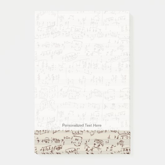Musiknoten Post-it Klebezettel (Vorderseite)