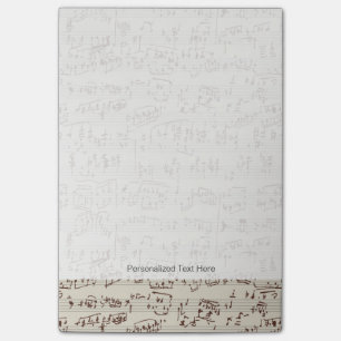 Musiknoten Post-it Klebezettel