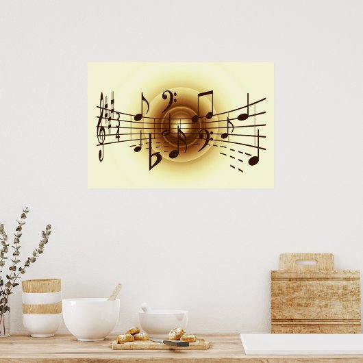 Musiknoten Poster (Küche)